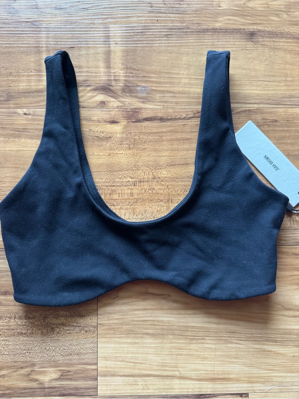 Joah Brown Black Scoop Bralette